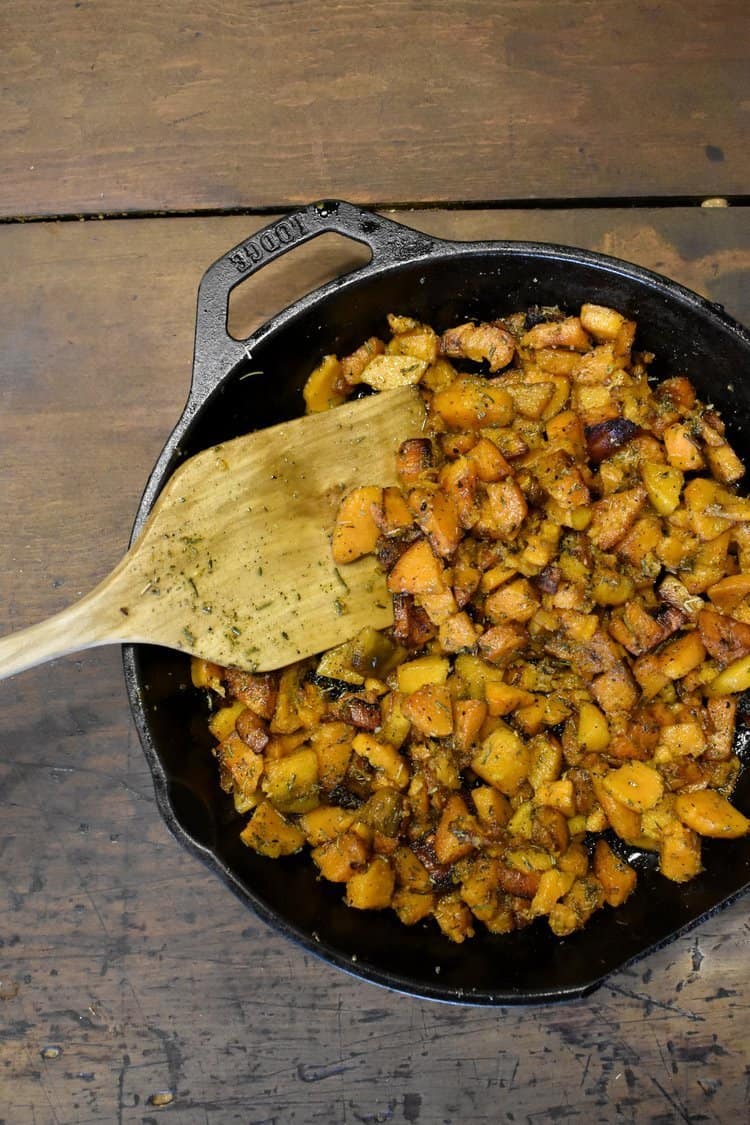 Cast Iron Skillet Sweet Potatoes - Rocky Hedge Farm