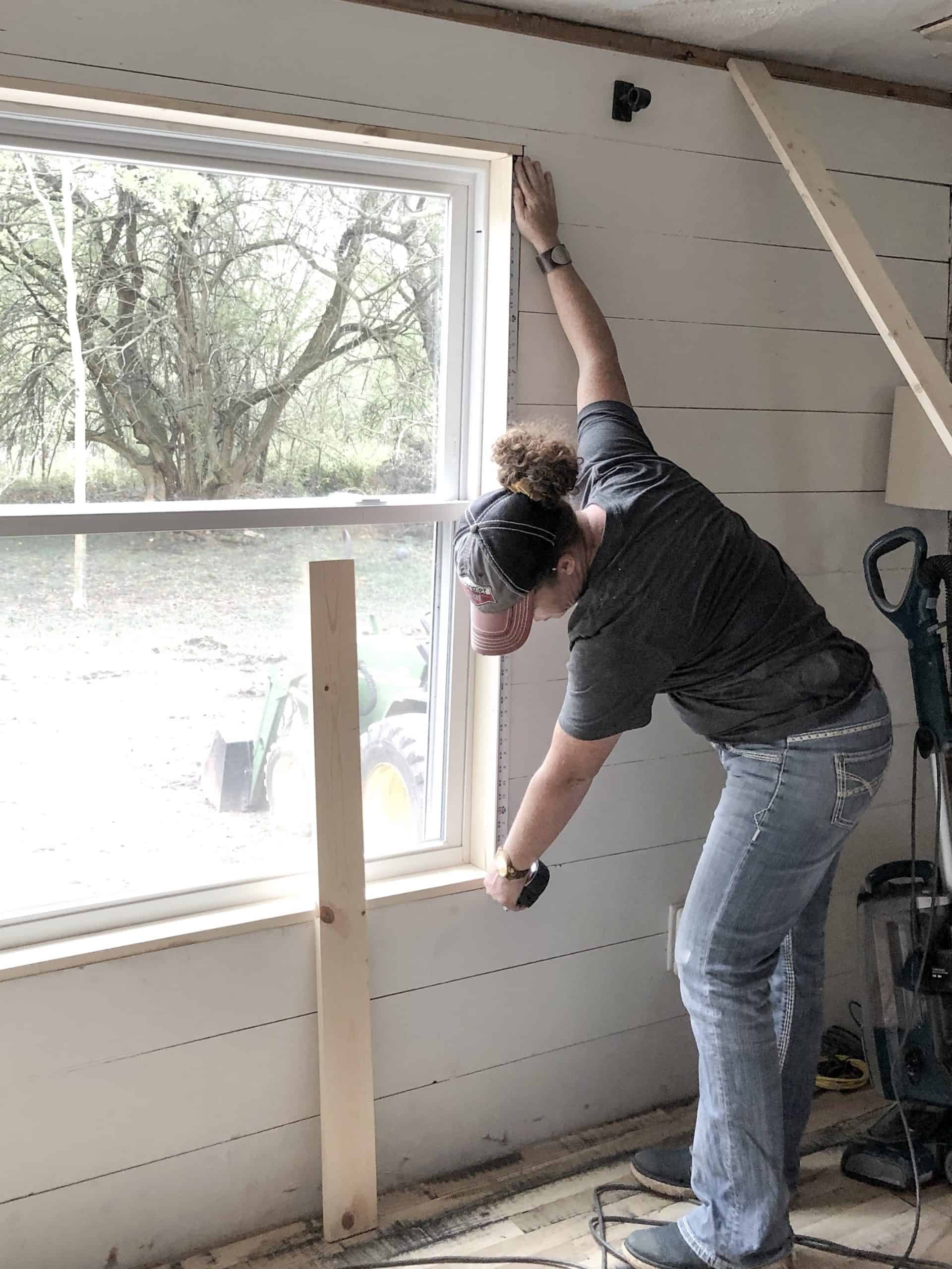 Simple Farmhouse Style Window Trim - The Easy Way