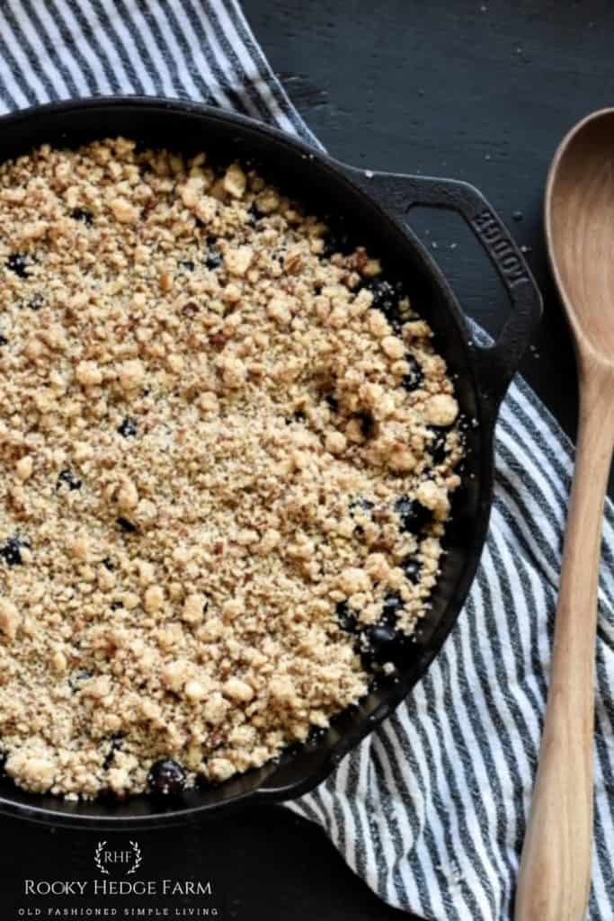 Low-Carb Keto Blueberry Crisp