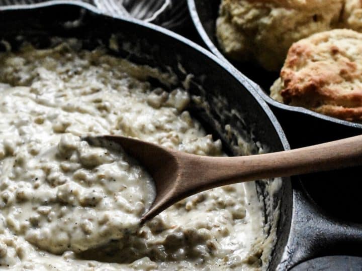 While making sausage gravy, I found my Dutch oven top fits the