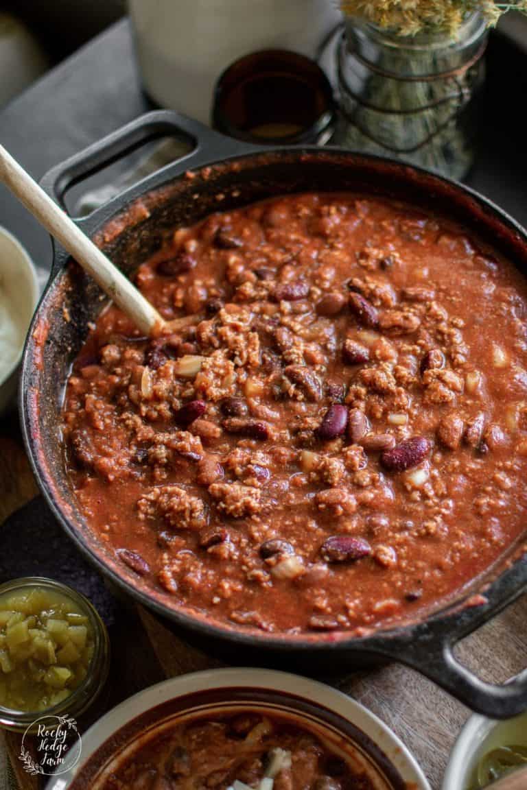 Dutch Oven Chili Rocky Hedge Farm