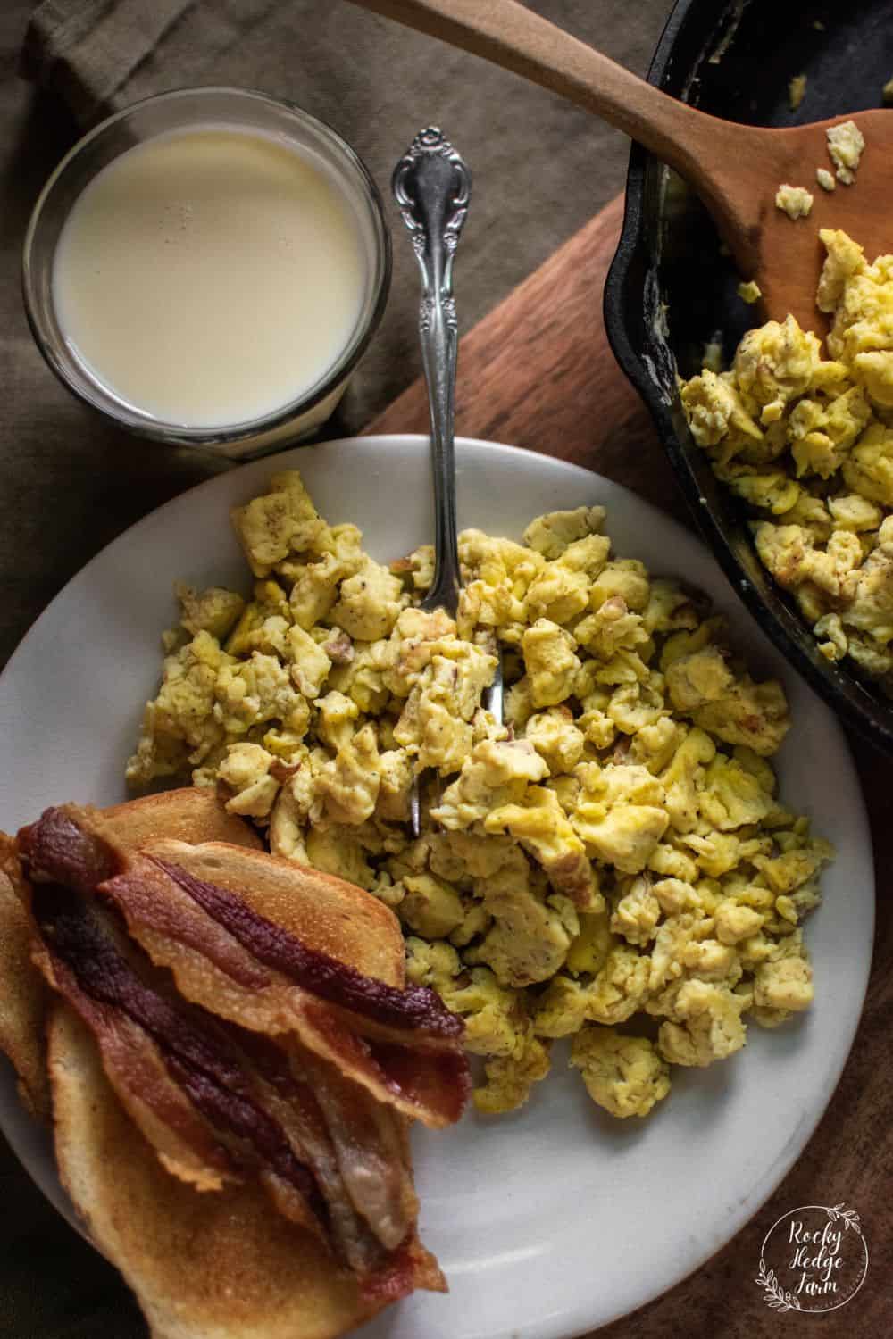 Cast Iron Scrambled Eggs Rocky Hedge Farm