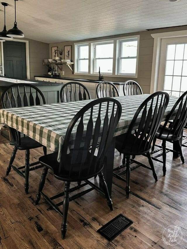 Stunning hardwood flooring in a mobile home kitchen