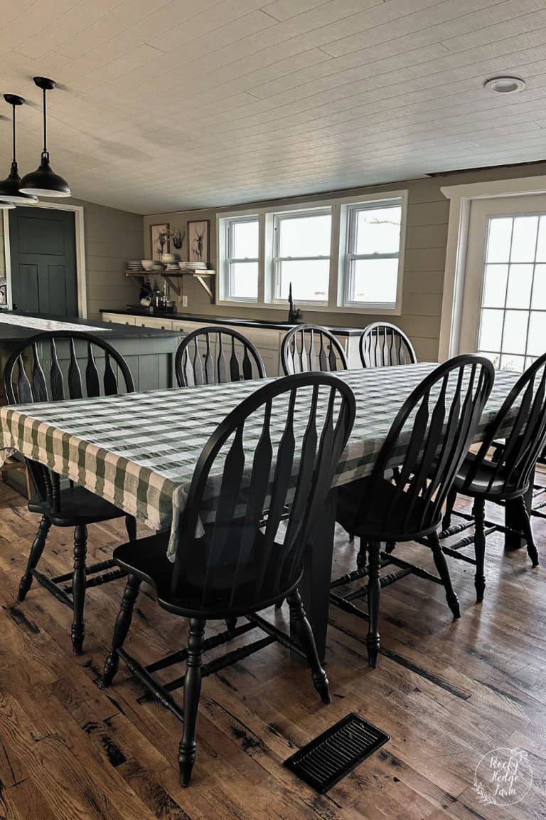 Stunning hardwood flooring in a mobile home kitchen