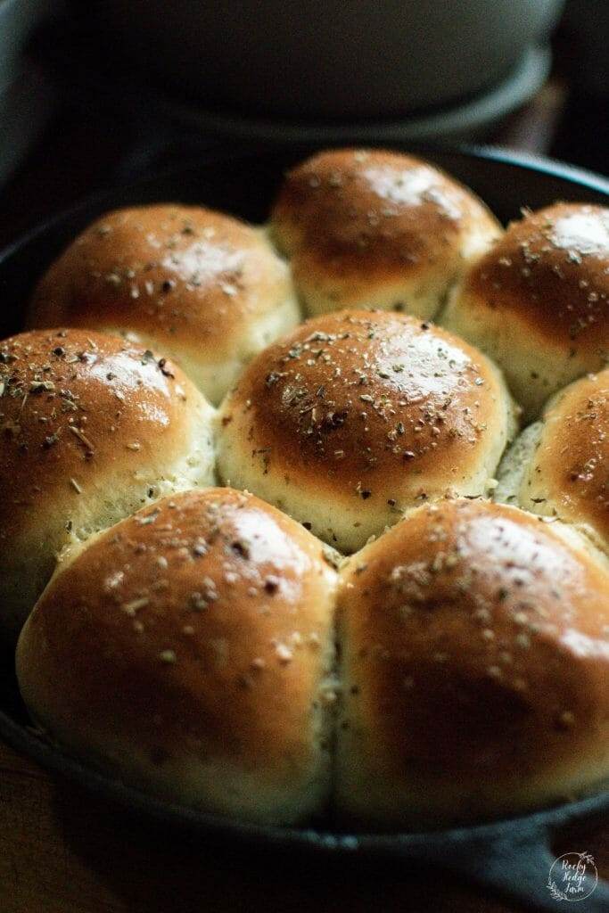 hot buttered rosemary garlic rolls