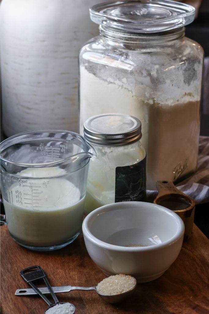 ingredients for farmhouse white bread