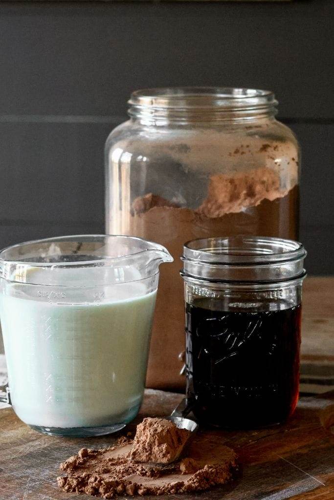 3 ingredients for chocolate milk