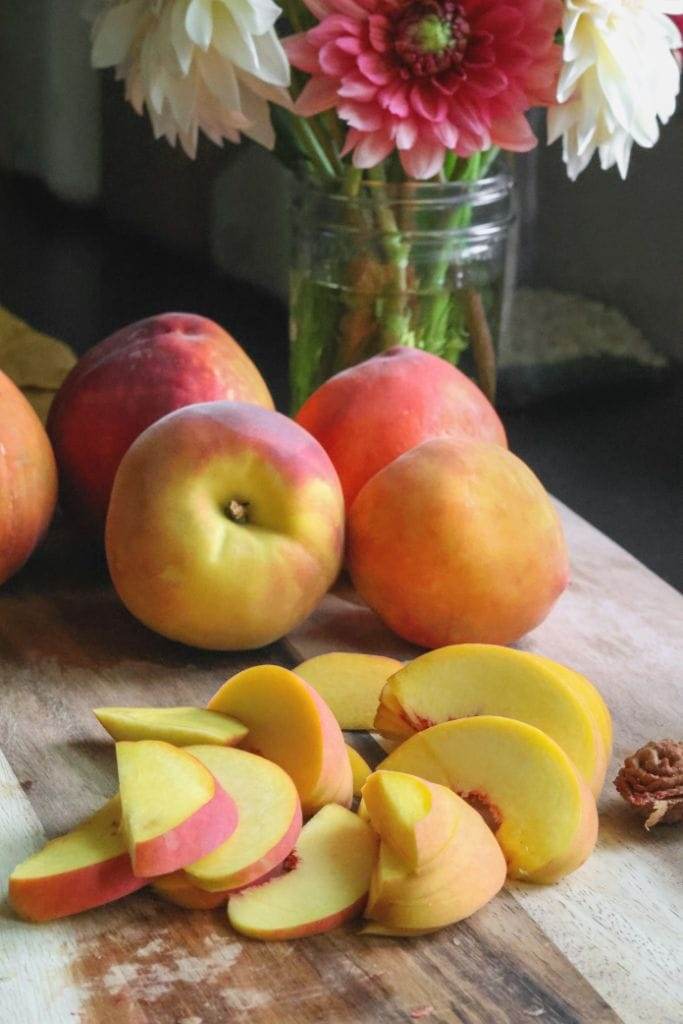 sliced peaches for cobbler