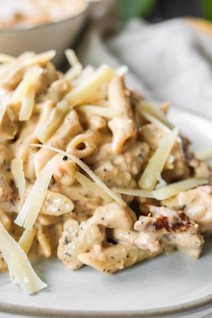 Delicious Marry Me Chicken Pasta featuring tender chicken, pasta, and a rich creamy sauce.